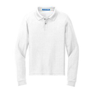 Port Authority® Youth Core Classic Pique Polo - Y500LS - White